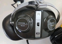 Vintage JVC Model 5944 4 Channel Hi-Fi Stereo Headphones Headset TESTED *READ*