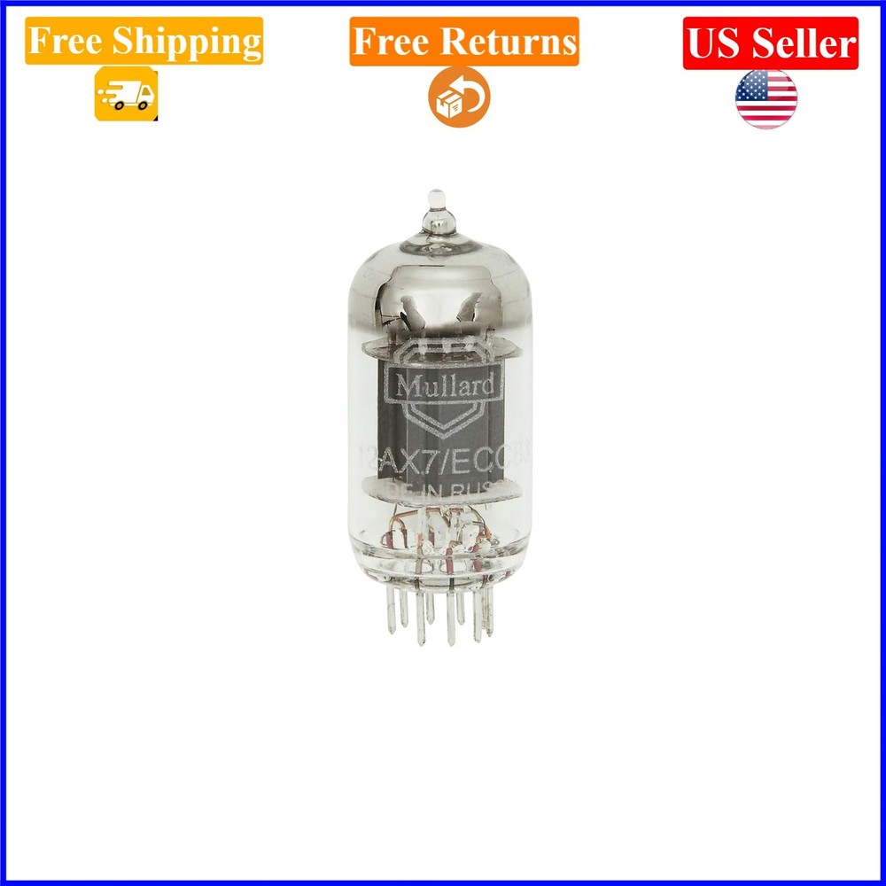 12AX7 Preamp Vacuum Tube, Single, 7025 Equivalent, High Gain, Low Noise