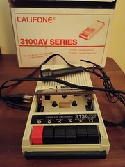 Califone Cassette Recorder 3100AV Series In Box With Instructions And Microphone