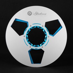 New One 10.5″ Blue Silver Aluminium Empty Tape Reels For R2R Tape Recorders