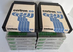 NINE AMPEX 8T42 8 TRACK 42 MINUTES CARTRIDGES | FACTORY SEALED BLANK + 3 8Tracks