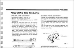 Pioneer PL-516X Turntable Owners Manual