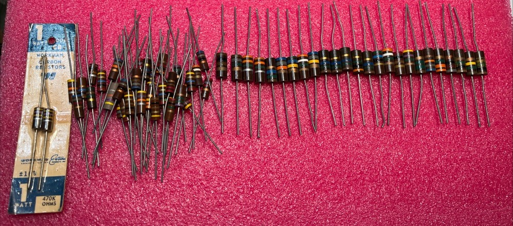 Vintage Carbon Composition Resistors Lot 1W-2W