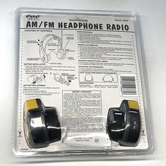 Street Beat AM FM Headphone Sports Radio Model 885M Adjustable Headband Vintage