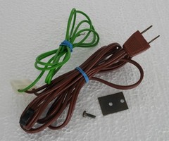 Garrard Zero 100 Turntable Part : AC Power Cord Cable with Ground Cable