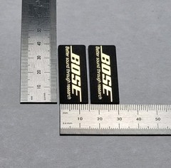Bose Speaker And Equipment Badge Logo Emblem – Black / Brushed Gold