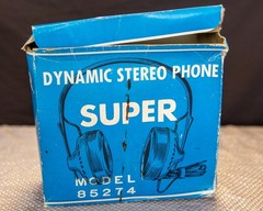 Vintage Morse Supertone Stereohphonic HI-Fi Headphones Model 85274 W/Box NOS?
