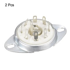 8pin Tube Socket Ceramics, Vacuum Tube Protect Tube Socket, for EBL21 Tube 2pcs