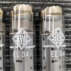 Telefunken EL34 6CA7 Vacuum Tubes Matched Quad Set of 4 with Box
