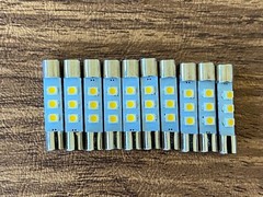 10 New Warm White 12V Fuse Lamp LED Light Bulbs for JVC Realistic Luxman