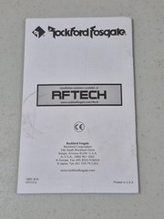 Rockford Fosgate Punch HE SVC Subwoofers Installation Operation Booklet Manual