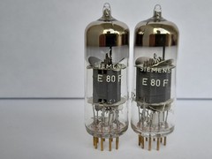 2x E80F SIEMENS / PHILIPS audio tubes ( EF86 / EF806S ) – E 80 F – 1966