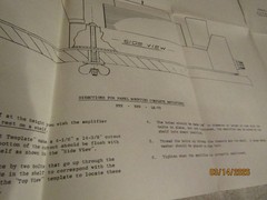 Vintage HH Scott OEM Panel Mounting Template Instructions 222 299 LK-722 NOS