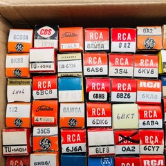 Vintage USA Radio TV Vacuum Tube Lot RCA Raytheon Sylvania Brimar Mixed NOS Used