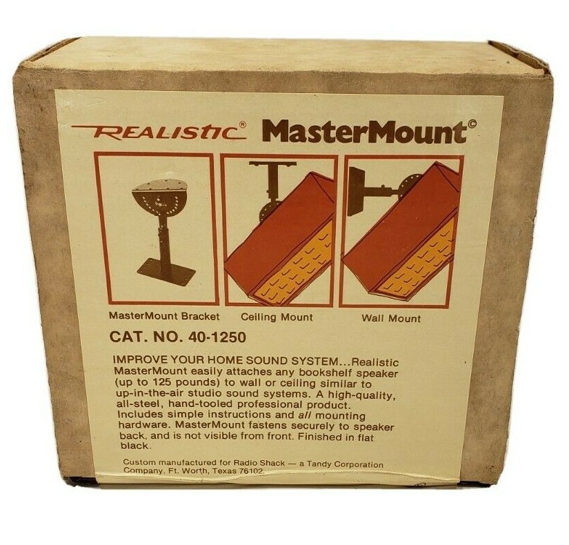REALISTIC Master Mount Speaker Ceiling / Wall Mount Bracket 40-1250