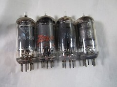 4 Pcs. Vacuum Tubes 6AU6 Telefunken Zenith Airline, 1 unknown all tested