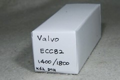 Valvo ECC82/12AU7 Long Plate Angled O-Getter 1957 Germany D7H Measures Low