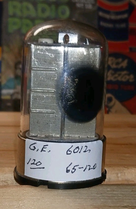 G.E. 6012 THYRATRON TUBE FOR RECTIFIER,RELAY CONTROL TESTED GOOD