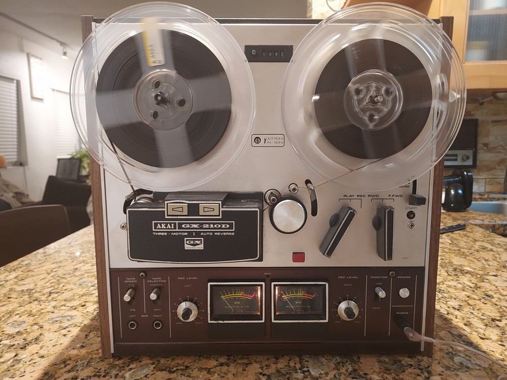 FOR PARTS OR REPAIR- AKAI GX-210D 3-head auto reverse reel-to-reel deck – Japan