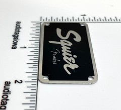 Squire by Fender Logo for Amp or Case Badge Custom Made Silver Aluminum