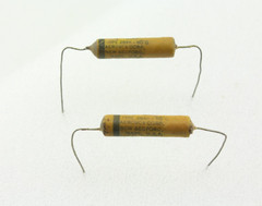 NOS Qty 2 Aerovox .01uF 10% 200V Capacitors Matched Pair Paper Wax Tone Caps USA