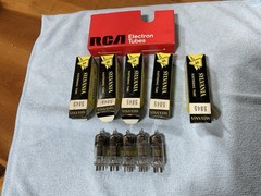 5 NOS 5845 Sylvania vacuum Tubes dual control Diode HF Noise Generator same date