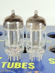 Closely Matched Pair Tung-Sol ECC82 12AU7 D-Getter Test as NOS Balanced Tube