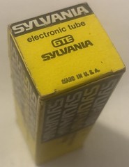 5U4GB/5AS4A NIB Sylvania Rectifier Vacuum Tube Black Plate Halo Balanced NOS