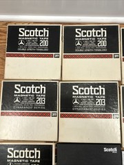 Lot of 11 Vintage Scotch 3M Magnetic Tape 150, 1/4″ x 1800′ Tapes 200 203 Jazz
