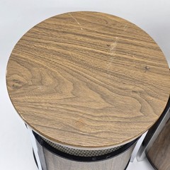 TESTED! Zenith Circle of Sound Speakers with Wood Grain / Round / Retro Omni-VTG