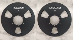 One Pair 10.5” Black TASCAM Tape Reel Aluminum For Reel To Reel Tape Recorder