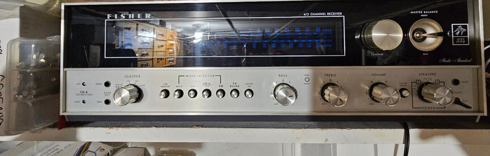 Fisher 334 Studio Standard 4/2 Channel Stereo Receiver Vintage parts / working