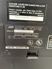 JVC PC-XC11 CD Boom Box – AM/FM – Dual Cassette – 3 Disc Changer w/ Remote