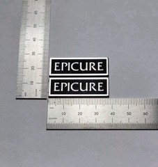 Epicure Speaker Badge Logo Emblem Brushed Silver Pair