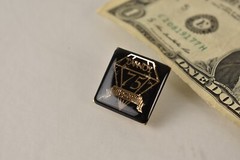 Single Tannoy 75 Years Speaker Badge Emblem Logo Gold Metal Pin Grill Cloth