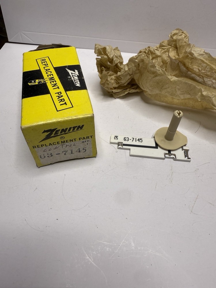 NOS Zenith Replacement Control 63-7145 Vintage Radio TV Part w Box