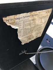 Vintage Zenith Allegro MC3000 Floor Speakers Tested Working