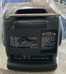 Amtel Vintage Black And White CRT TV Model 502 Portable – NOS
