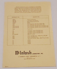 VINTAGE 1960s McIntosh MC-240 Power Amplifier Original Maintenance Manual