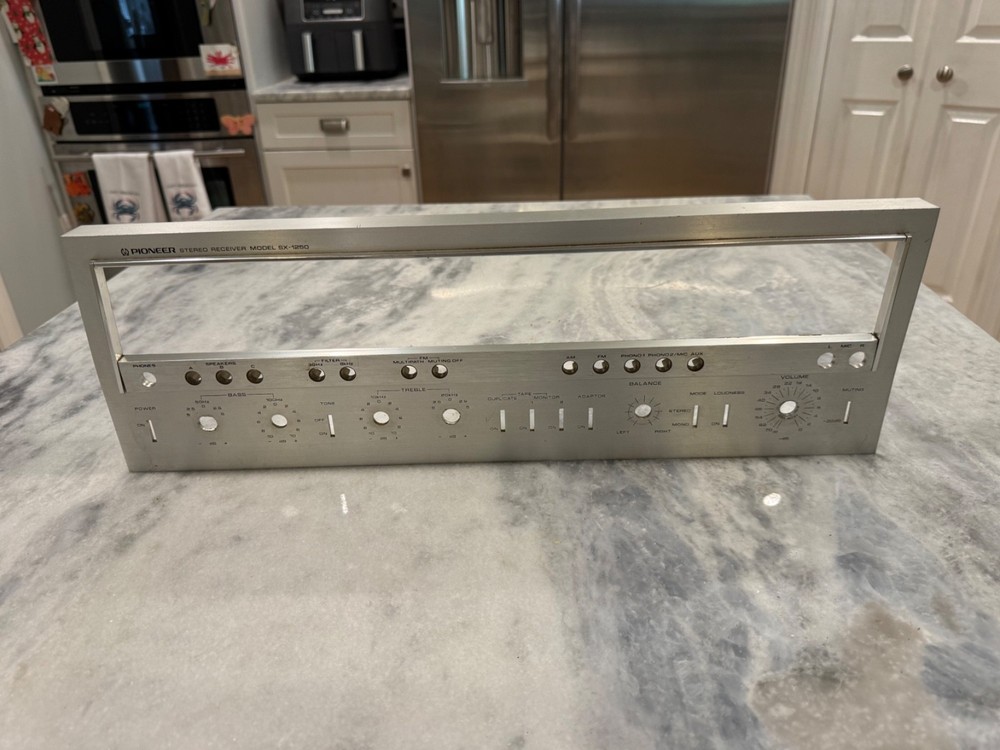 PIONEER SX-1250 PARTS OR REPAIR Faceplate No Glass Bent See Imagines Description