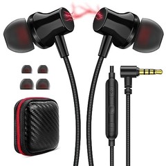 Black Wired Headphones for Laptop PC Chromebook Noise Isolating Ear