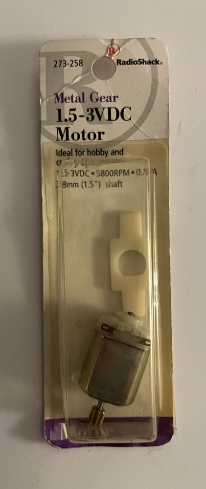 Radio Shack 1.5-3.0VDC Motor with Metal Gear 273-258 Tandy Archer 🔥NEW NOS💥