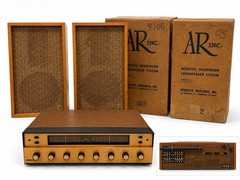 Vintage AR-2 Speakers Pair w/ Boxes + Harman Kardon TP-200 Tube Preamp