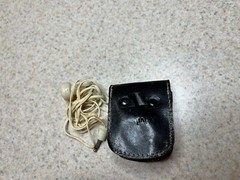 Vintage Transistor Radio Mono Earphone Earbud Ear Piece Made in Japan With Case