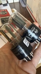 Matched Pair 12SN7 GT Black Plates D Getters RCA Nos