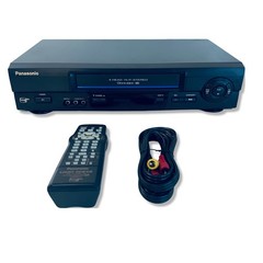 PANASONIC VCR VHS Player w/Remote Control & AV Cord PV-V4611 *Tested/Working*