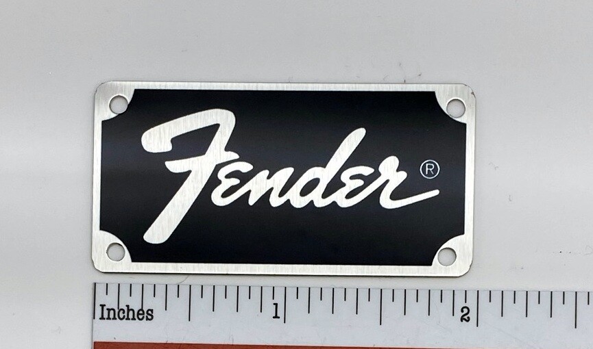 Fender Transitional Logo for Amp or Case Badge Custom Made Silver Aluminum