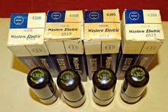 4 Western Electric Type 430B Cold Cathode Triode Radio/ Audio Tubes, NOS