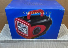 Vintage Claybrooke 5 In 1 Compact TV Companion Radio Flashlight Compass NEW