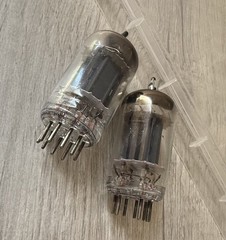 TUNGSOL NOS 12AX7 Long Plates D [] Getter Matched Pair 1952